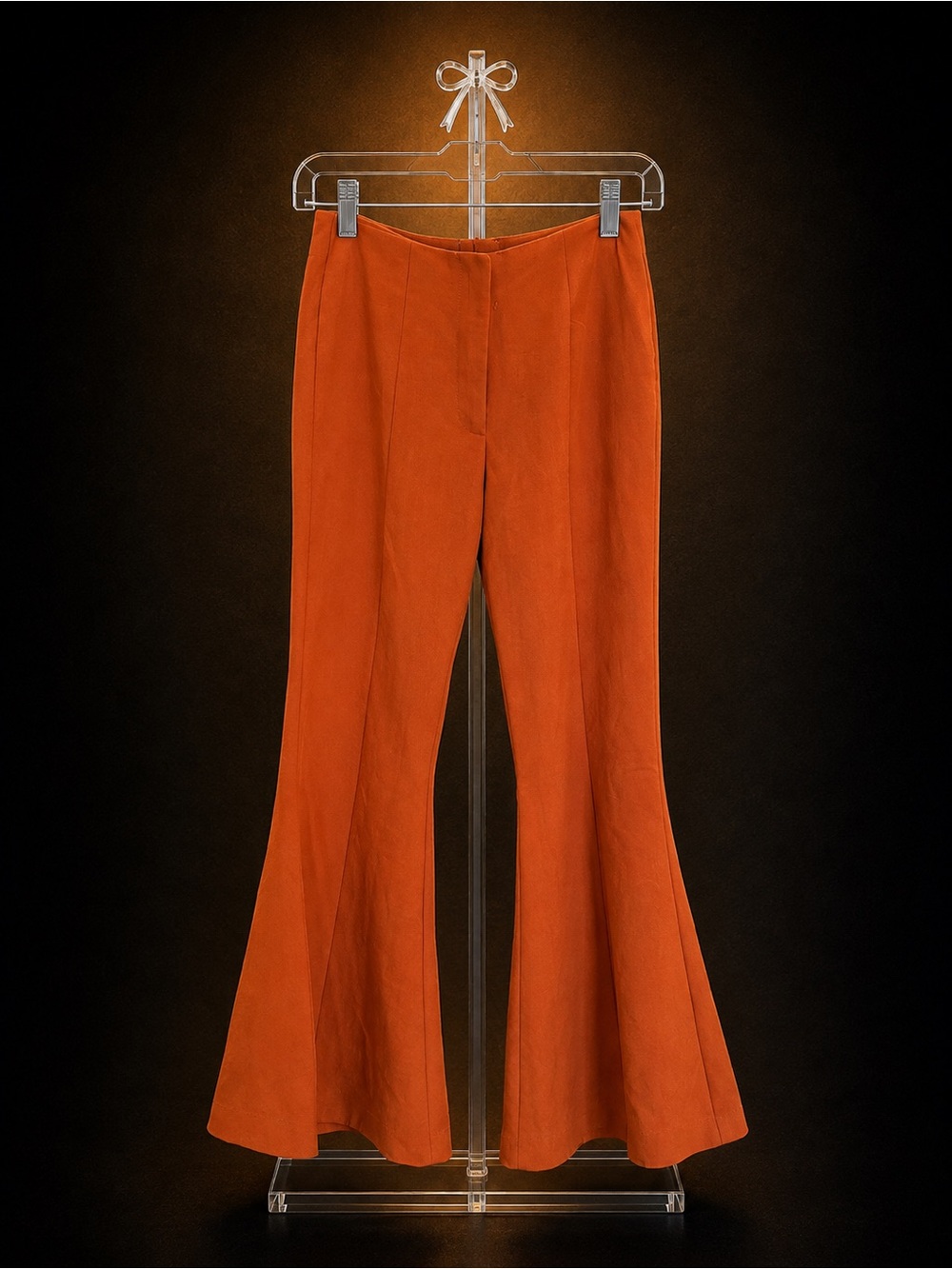 Forever 21 Orange High-Waist Flare Pants